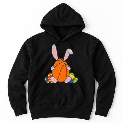 Happy Easter Basketball Bunny Ears Funny Egg Hoodie