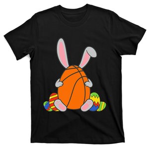 Happy Easter Basketball Bunny Ears Funny Egg T-Shirt