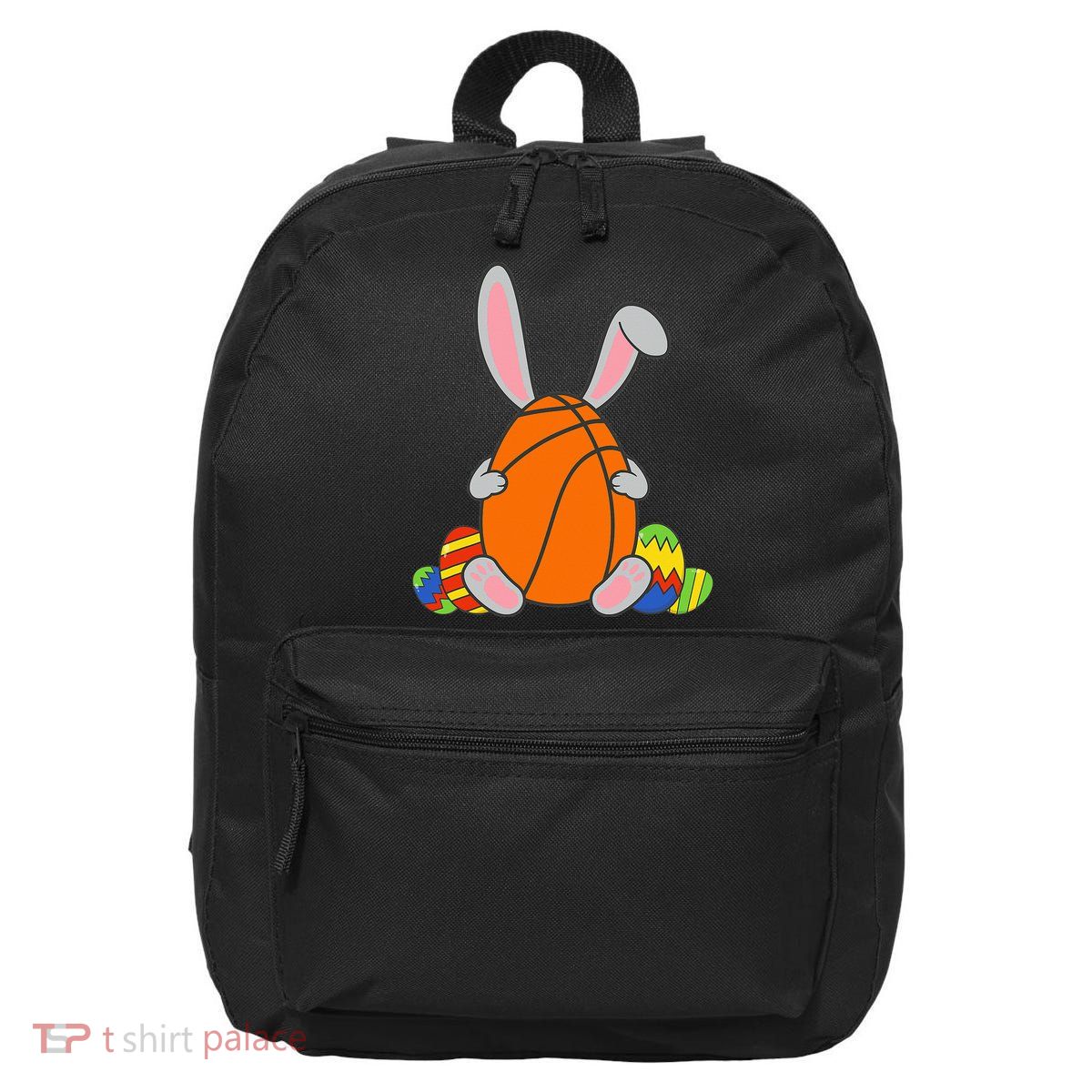 Happy Easter Basketball Bunny Ears Funny Egg 16 in Basic Backpack