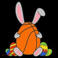 Happy Easter Basketball Bunny Ears Funny Egg 16 in Basic Backpack