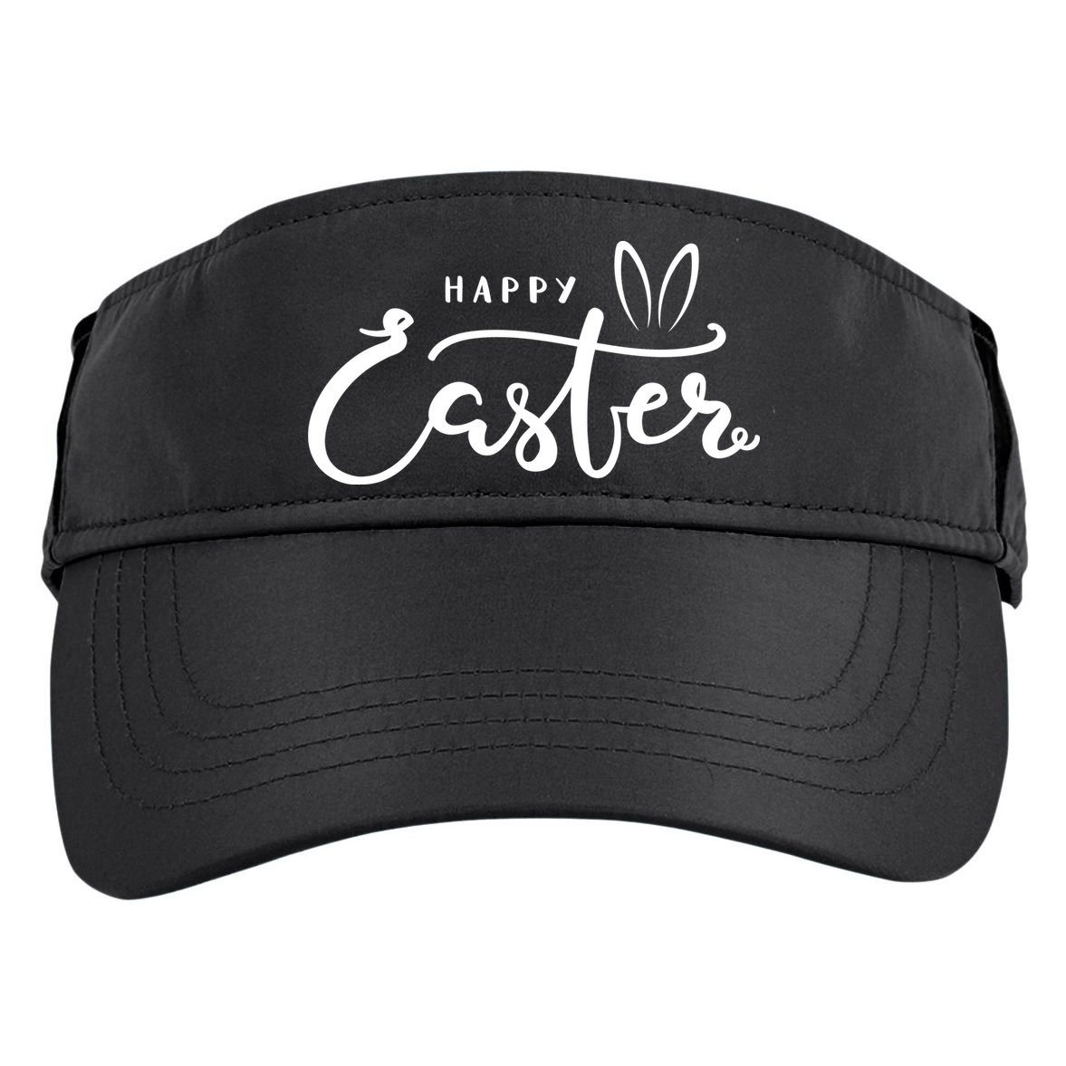 Happy Easter Bunny Ears Adult Drive Performance Visor