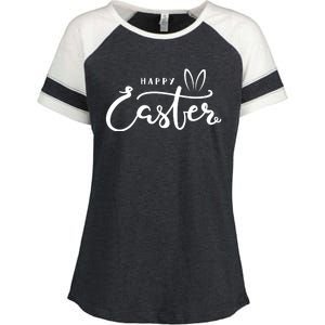 Happy Easter Bunny Ears Enza Ladies Jersey Colorblock Tee