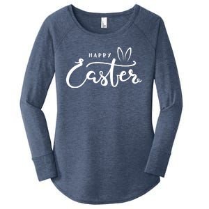 Happy Easter Bunny Ears Women's Perfect Tri Tunic Long Sleeve Shirt