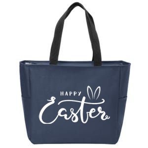 Happy Easter Bunny Ears Zip Tote Bag