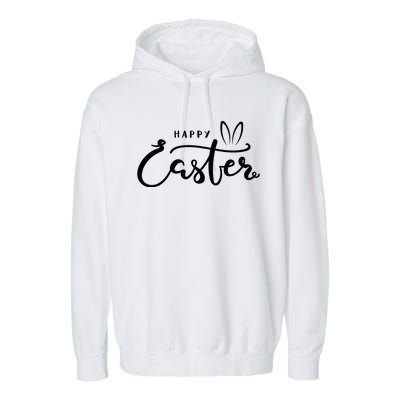 Happy Easter Bunny Ears Garment-Dyed Fleece Hoodie