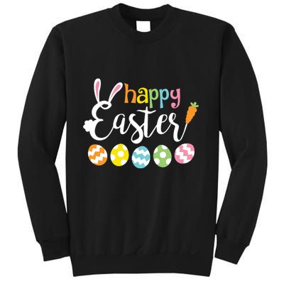 Happy Easter Bunny Rabbit Face Funny Easter Day Sweatshirt