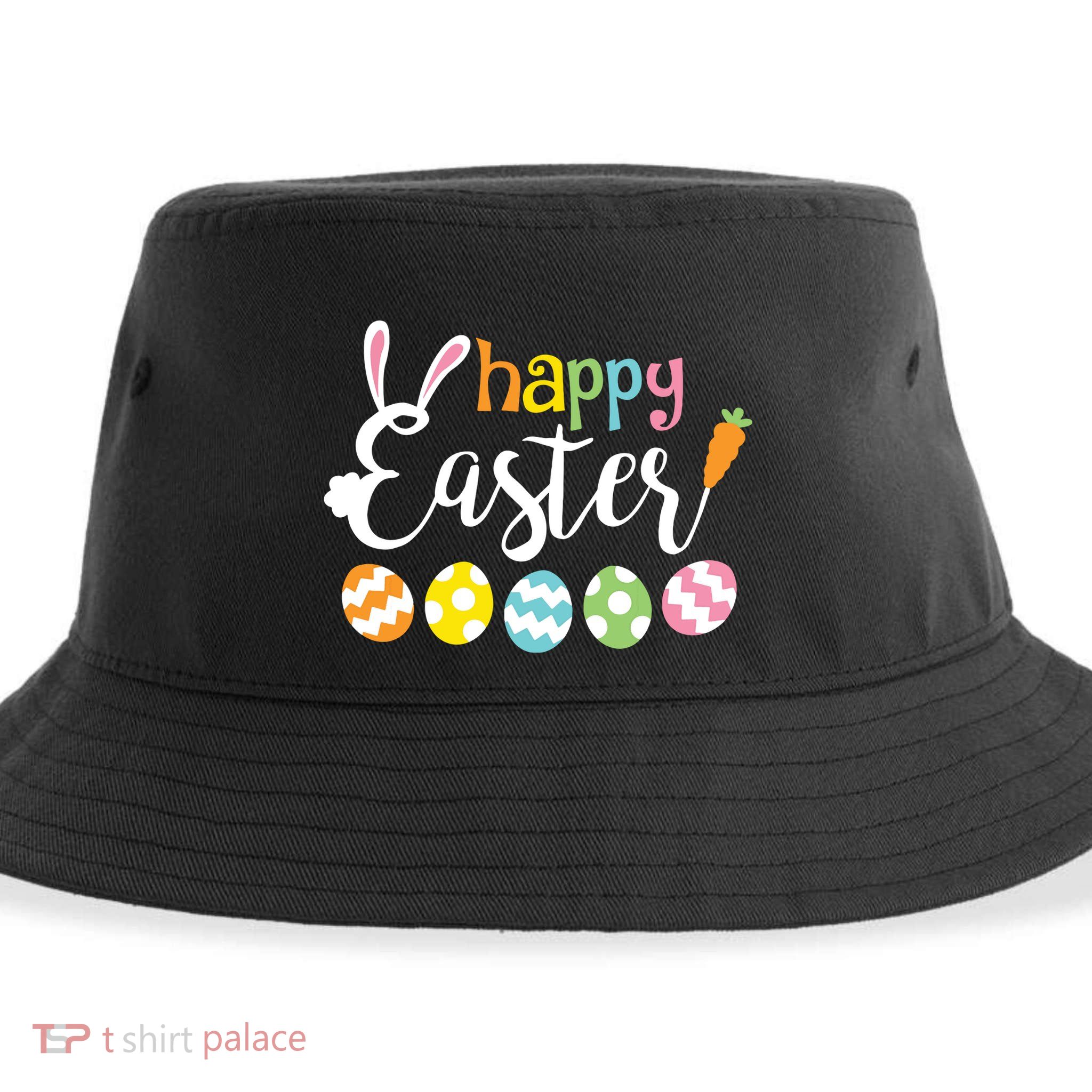 Happy Easter Bunny Rabbit Face Funny Easter Day Sustainable Bucket Hat