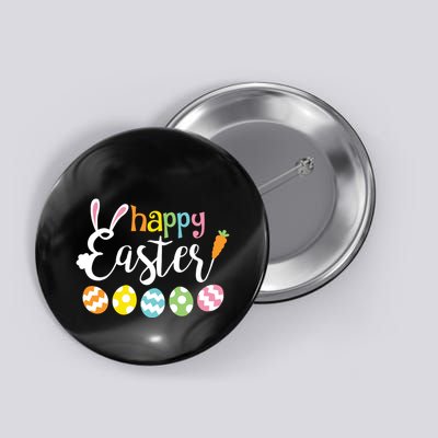 Happy Easter Bunny Rabbit Face Funny Easter Day Button