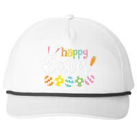 Happy Easter Bunny Rabbit Face Funny Easter Day Snapback Five-Panel Rope Hat