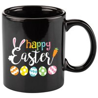 Happy Easter Bunny Rabbit Face Funny Easter Day 11oz C Handle Ceramic Mug