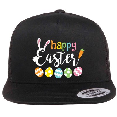Happy Easter Bunny Rabbit Face Funny Easter Day Flatbill Hat