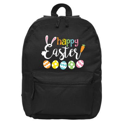 Happy Easter Bunny Rabbit Face Funny Easter Day 16 in Basic Backpack