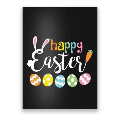 Happy Easter Bunny Rabbit Face Funny Easter Day Poster