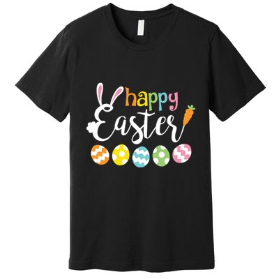 Happy Easter Bunny Rabbit Face Funny Easter Day Premium T-Shirt