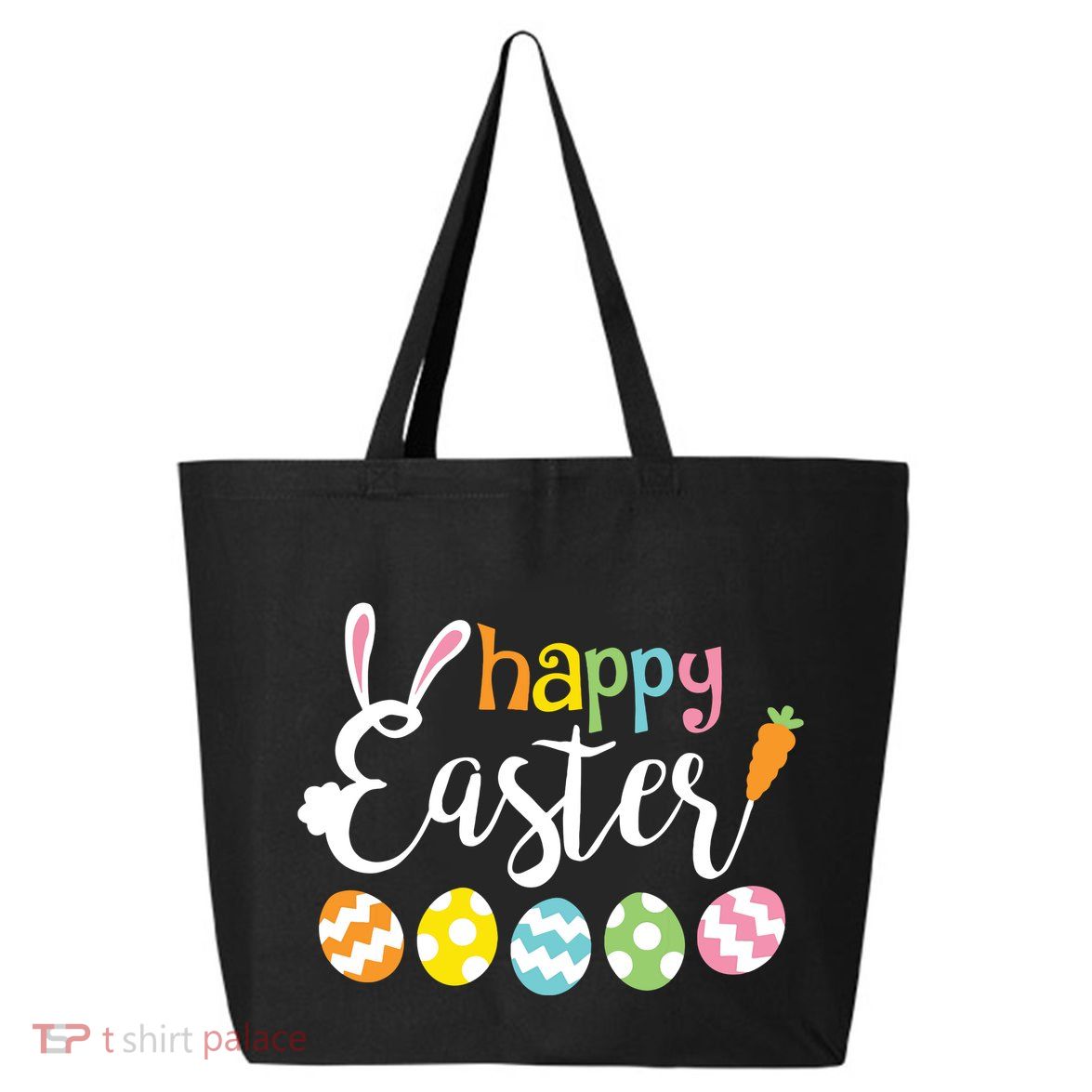 Happy Easter Bunny Rabbit Face Funny Easter Day 25L Jumbo Tote