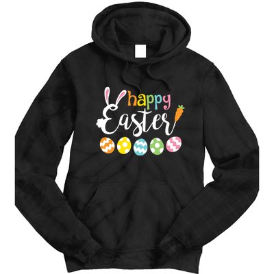 Happy Easter Bunny Rabbit Face Funny Easter Day Tie Dye Hoodie