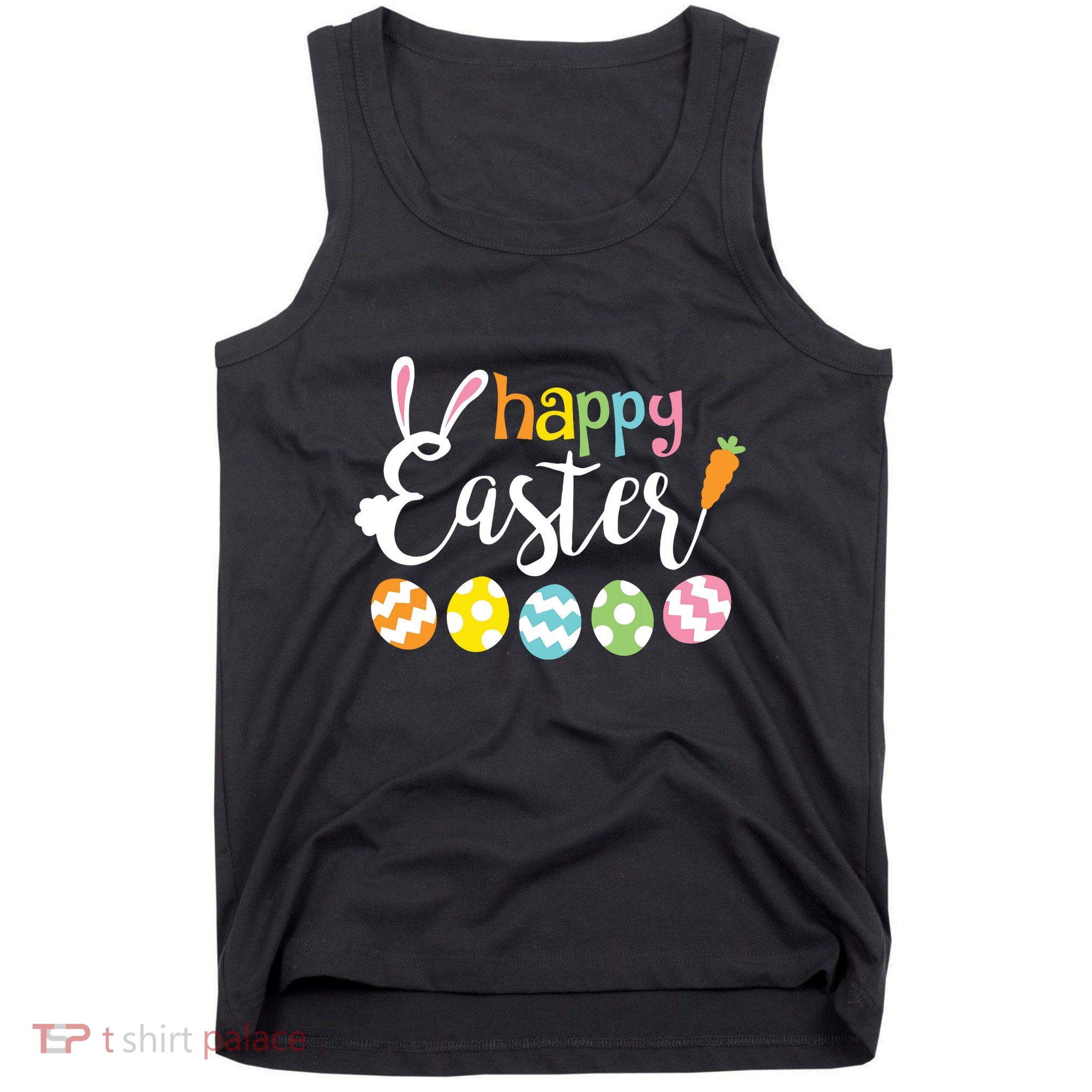 Happy Easter Bunny Rabbit Face Funny Easter Day Tank Top