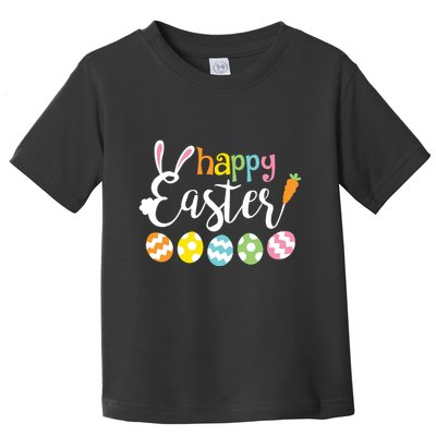 Happy Easter Bunny Rabbit Face Funny Easter Day Toddler T-Shirt