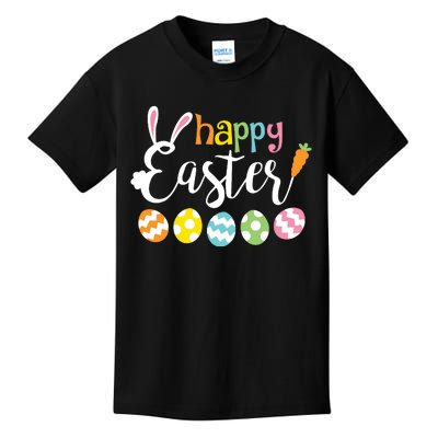 Happy Easter Bunny Rabbit Face Funny Easter Day Kids T-Shirt