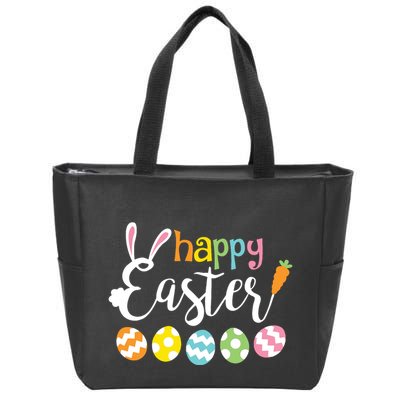 Happy Easter Bunny Rabbit Face Funny Easter Day Zip Tote Bag