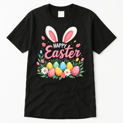 Happy Easter Bunny Spring Easter Egg Easter For Women Tall T-Shirt