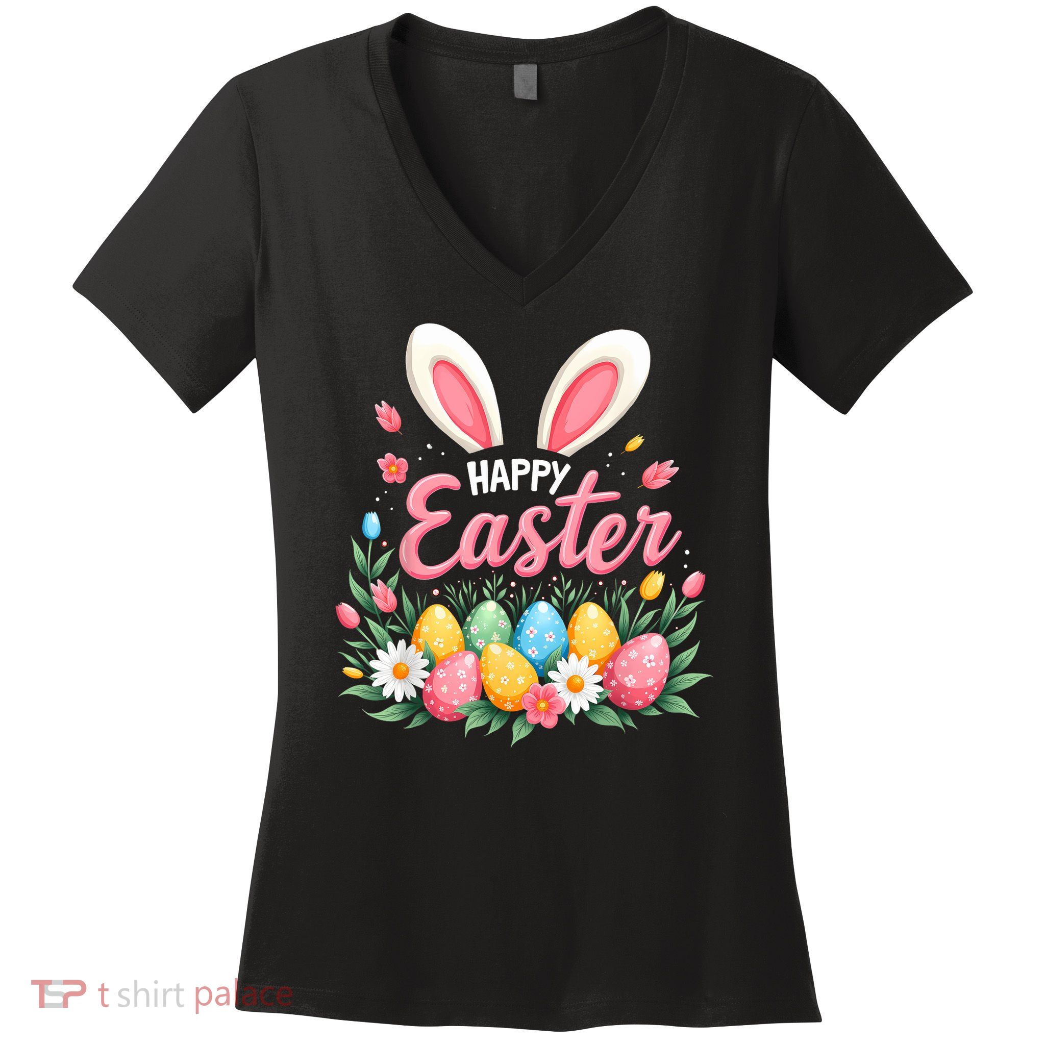 Happy Easter Bunny Spring Easter Egg Easter For Women Women's V-Neck T-Shirt