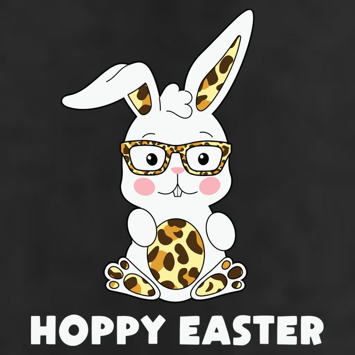 Hoppy Easter Bunny Cute Holiday 7 Panel Mesh Trucker Snapback Hat