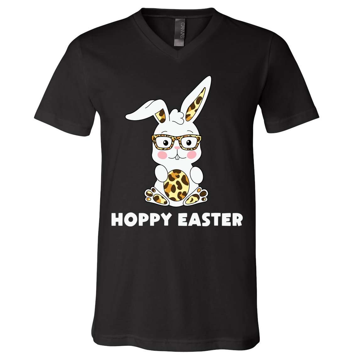 Hoppy Easter Bunny Cute Holiday V-Neck T-Shirt