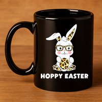 Hoppy Easter Bunny Cute Holiday 11oz C Handle Ceramic Mug