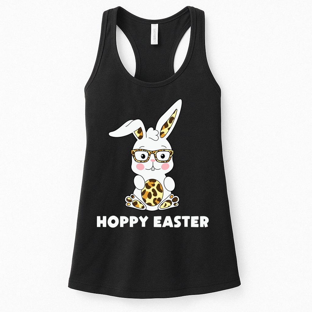 Hoppy Easter Bunny Cute Holiday Womens Tank Top