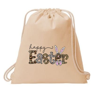 Happy Easter Bunny Rabbit Face Funny Easter Day Drawstring Bag