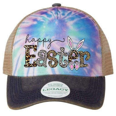 Happy Easter Bunny Rabbit Face Funny Easter Day Legacy Tie Dye Trucker Hat