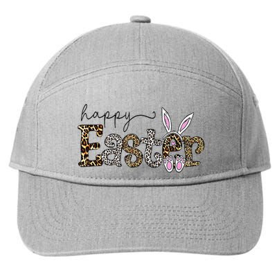 Happy Easter Bunny Rabbit Face Funny Easter Day 7-Panel Snapback Hat