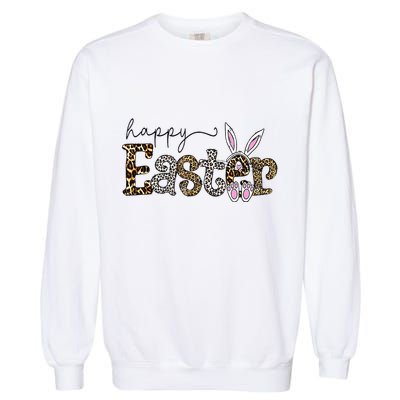 Happy Easter Bunny Rabbit Face Funny Easter Day Garment-Dyed Sweatshirt
