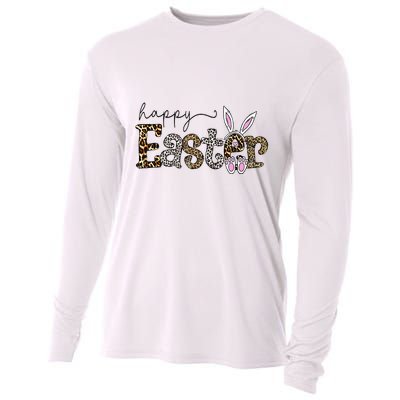 Happy Easter Bunny Rabbit Face Funny Easter Day Cooling Performance Long Sleeve Crew