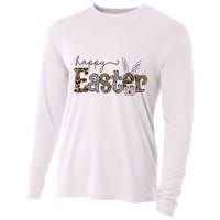 Happy Easter Bunny Rabbit Face Funny Easter Day Cooling Performance Long Sleeve Crew