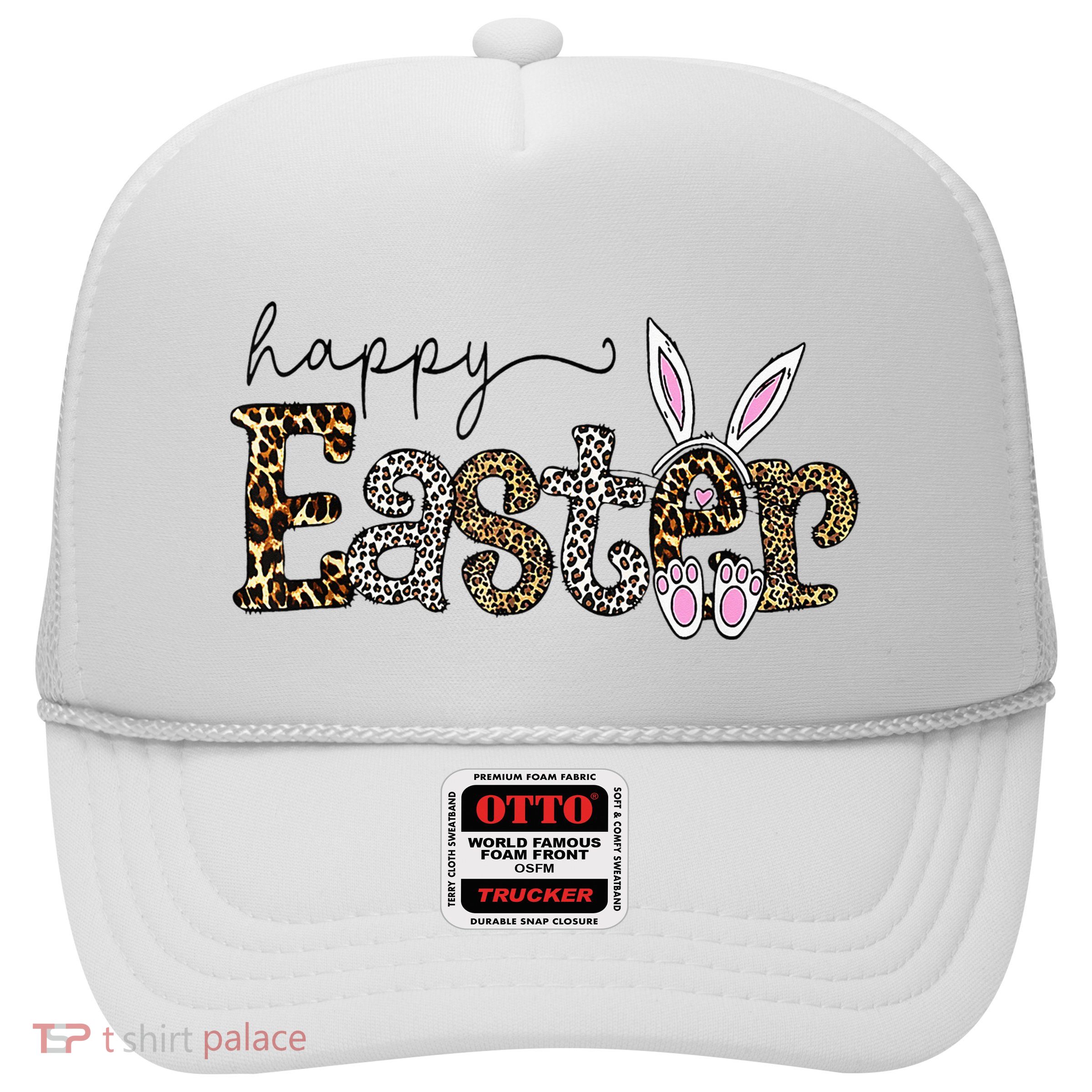 Happy Easter Bunny Rabbit Face Funny Easter Day Trucker Hat