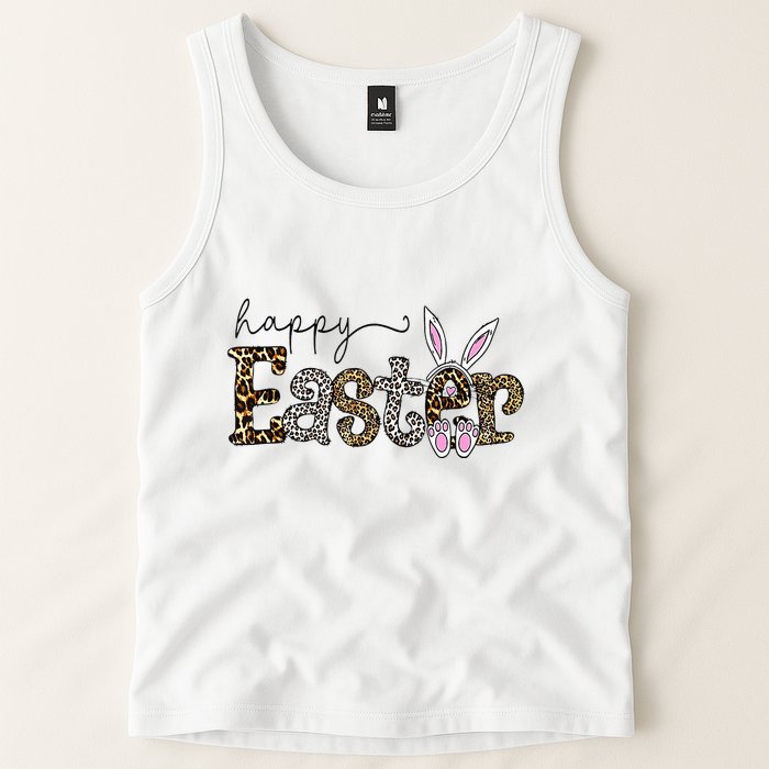 Happy Easter Bunny Rabbit Face Funny Easter Day Tank Top