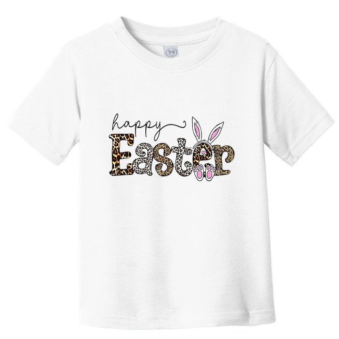 Happy Easter Bunny Rabbit Face Funny Easter Day Toddler T-Shirt