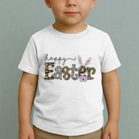 Happy Easter Bunny Rabbit Face Funny Easter Day Toddler T-Shirt