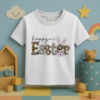 Happy Easter Bunny Rabbit Face Funny Easter Day Toddler T-Shirt