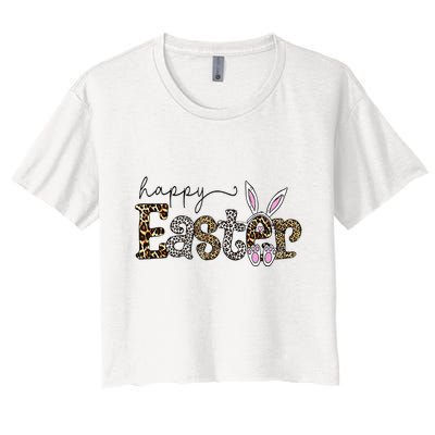 Happy Easter Bunny Rabbit Face Funny Easter Day Crop Top