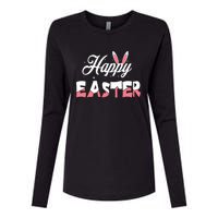 Happy Easter Bunny Easter Egg Hunt Squad Easter Day Womens Cotton Relaxed Long Sleeve T-Shirt