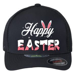 Happy Easter Bunny Easter Egg Hunt Squad Easter Day Flexfit Unipanel Trucker Cap