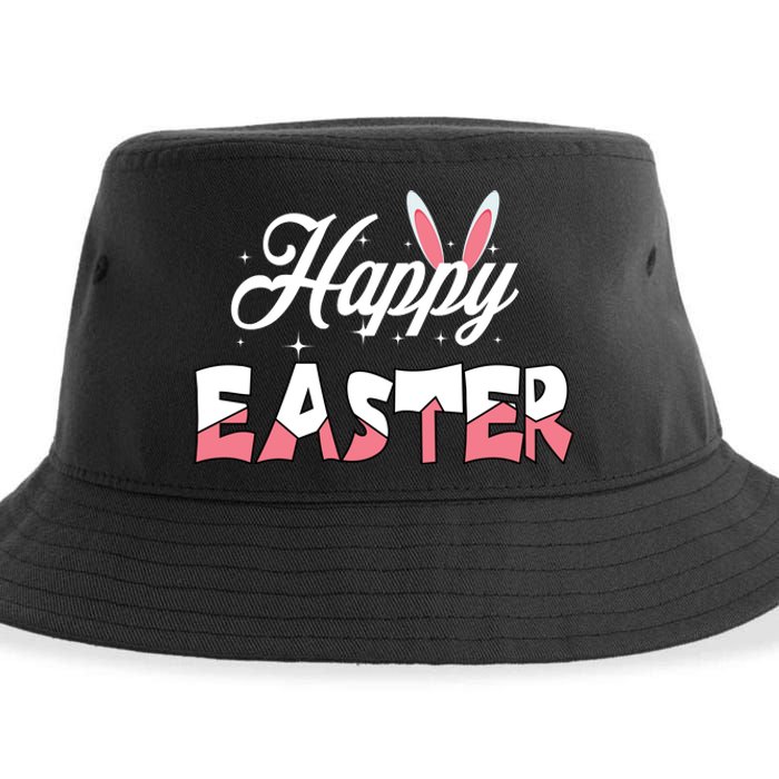 Happy Easter Bunny Easter Egg Hunt Squad Easter Day Sustainable Bucket Hat