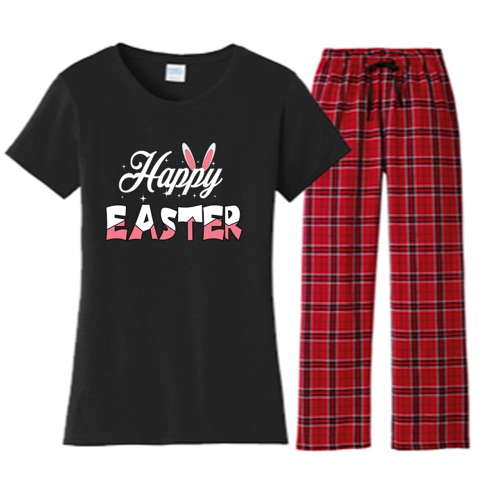 Happy Easter Bunny Easter Egg Hunt Squad Easter Day Women's Flannel Pajama Set