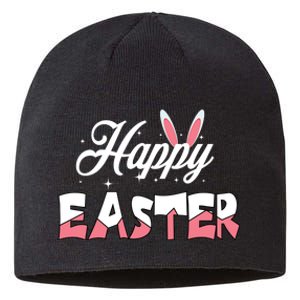 Happy Easter Bunny Easter Egg Hunt Squad Easter Day Sustainable Beanie