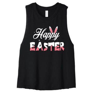 Happy Easter Bunny Easter Egg Hunt Squad Easter Day Women's Racerback Cropped Tank