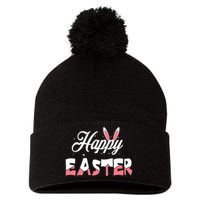 Happy Easter Bunny Easter Egg Hunt Squad Easter Day Pom Pom 12in Knit Beanie