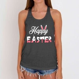 Happy Easter Bunny Easter Egg Hunt Squad Easter Day Women's Knotted Racerback Tank